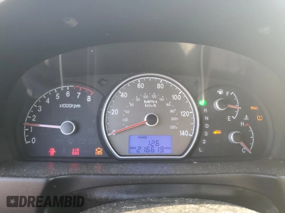 2009 Hyundai Elantra SE z VIN KMHDU46D39U608524, wystawiony jako Copart lot #57435405 z przebiegiem 216 619 mil mil oraz Szkoda całkowita • Salvage title. Historia ofert i sprzedaży dostępna na DreamBid. Obrazek 9.