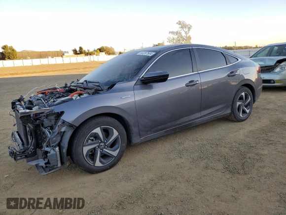 2021 Honda Insight EX with VIN 19XZE4F56ME010984, listed as a Copart auction lot 80287504 with 59,166 mi miles and Salvage Title. Bid and sale history available at carsss.com. Image 1.