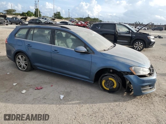 2016 Volkswagen Golf SportWagen TSI S with VIN 3VWC17AUXGM522790, listed as a Copart auction lot 83747844 with 0 mi miles and Salvage Title. Bid and sale history available at carsss.com. Image 4.