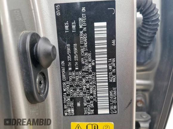 2015 Lexus NX 200t с VIN JTJYARBZ3F2018132, выставлен на аукционе Copart как лот 62166025 с пробегом 176 249 миль миль и Списание • Salvage title. История ставок и продаж доступна на DreamBid. Изображение 13.