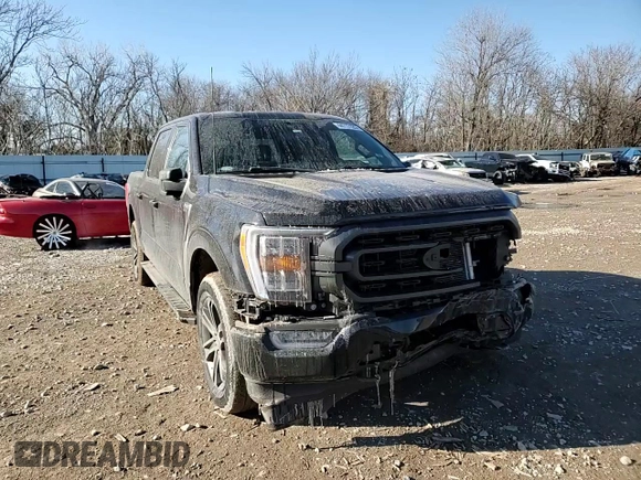 2022 Ford F-150 XL with VIN 1FTFW1E50NKF04983, listed as a Copart auction lot 44717125 with 48,642 mi miles and Salvage Title. Bid and sale history available at carsss.com. Image 10.