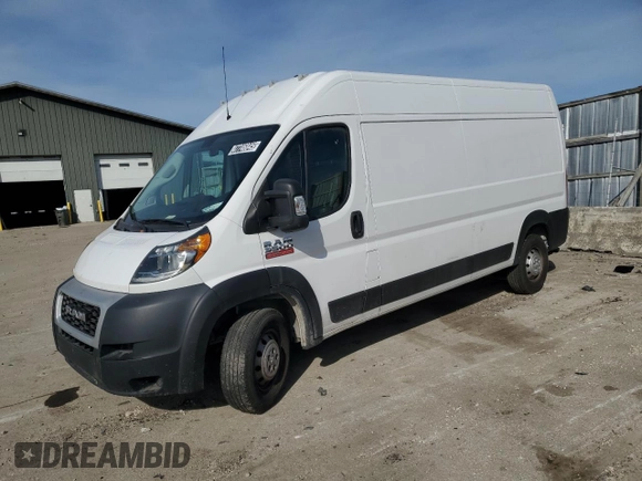 2019 Ram ProMaster Cargo with VIN 3C6URVHG7KE564848, listed as a Copart auction lot 47746845 with 123,181 mi miles and Clean Title. Bid and sale history available at DreamBid. Image 1.