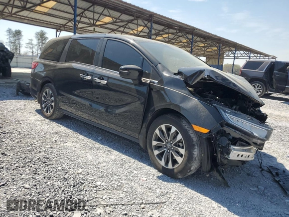 2023 Honda Odyssey EX-L with VIN 5FNRL6H6XPB018723, listed as a Copart auction lot 50501155 with 32,223 mi miles and Salvage Title. Bid and sale history available at carsss.com. Image 4.