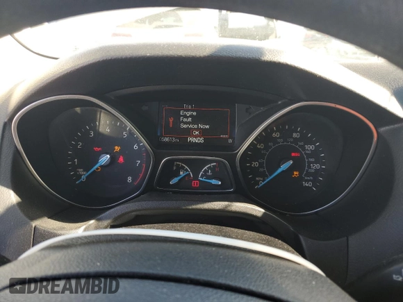 2018 Ford Focus SE with VIN 1FADP3FE4JL308909, listed as a Copart auction lot 61489005 with 58,613 mi miles and Salvage title. Bid and sale history available at DreamBid. Image 9.