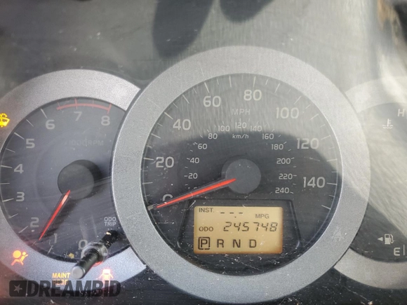 2010 Toyota RAV4 Limited with VIN JTMYK4DV4A5026356, listed as a Copart auction lot 49343815 with 245,748 mi miles and Salvage title. Bid and sale history available at DreamBid. Image 9.