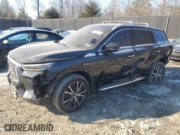 2022 Infiniti QX60 Sensory with VIN 5N1DL1GS6NC339921, listed as a Copart auction lot 88703725 with 23,571 mi miles and Salvage title. Bid and sale history available at DreamBid. Image 1.