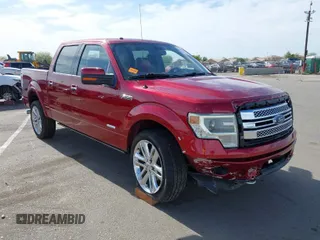 2013 Ford F-150 XL with VIN 1FTFW1ET7DFA24560, listed as a IAAI auction lot 41922196 with 166,741 mi miles. Bid and sale history available at carsss.com. Image 1.