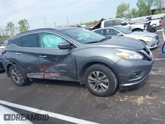 2017 Nissan Murano SV with VIN 5N1AZ2MG5HN193205, listed as a IAAI auction lot 41994619 with 85,509 mi miles. Bid and sale history available at carsss.com. Image 13.