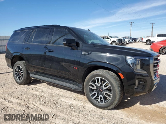 2023 GMC Yukon AT4 with VIN 1GKS2CKD3PR104271, listed as a Copart auction lot 86641834 with 25,636 mi miles and Salvage Title. Bid and sale history available at carsss.com. Image 4.