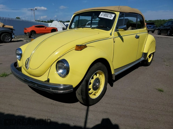 1972 Volkswagen Beetle with VIN 1522691744, listed as a Copart auction lot 61989275 with 56,316 mi miles and Clean title. Bid and sale history available at DreamBid. Image 1.