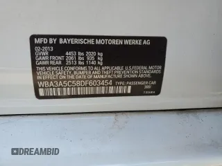 2013 BMW 3 Series 328i with VIN WBA3A5C58DF603454, listed as a Copart auction lot 46865985 with 147,385 mi miles and Clean Title. Bid and sale history available at carsss.com. Image 12.