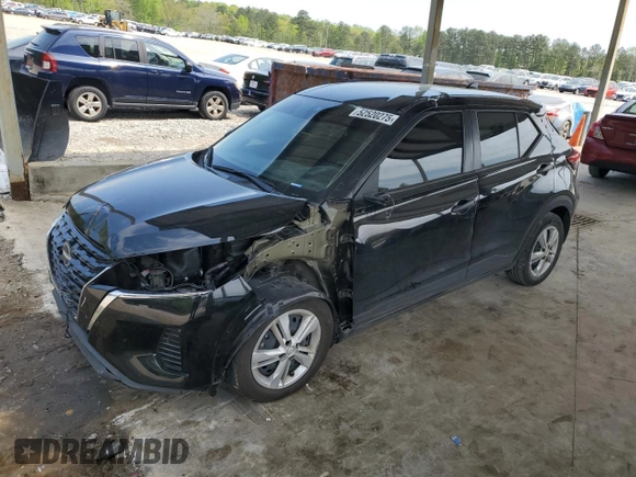 2023 Nissan Kicks S with VIN 3N1CP5BV7PL505032, listed as a Copart auction lot 52520275 with 53,877 mi miles and Salvage Title. Bid and sale history available at DreamBid. Image 1.