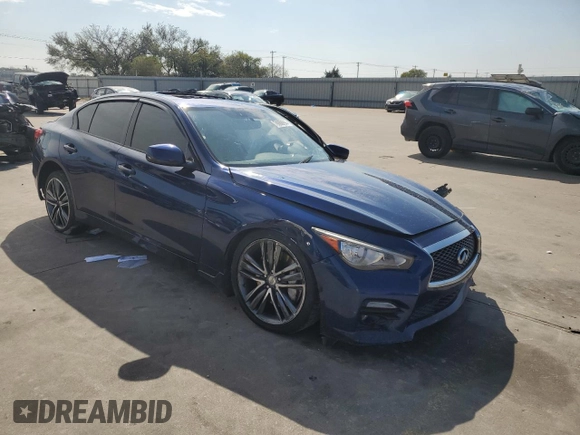 2017 Infiniti Q50 Premium with VIN JN1EV7AR5HM835841, listed as a Copart auction lot 78888994 with Not provided miles and Salvage title. Bid and sale history available at DreamBid. Image 4.
