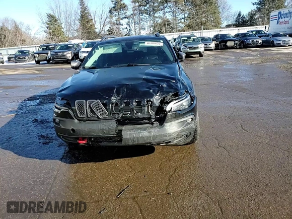 2019 Jeep Cherokee Trailhawk Elite with VIN 1C4PJMBX9KD461643, listed as a Copart auction lot 46308055 with 84,009 mi miles and Salvage Title. Bid and sale history available at carsss.com. Image 11.
