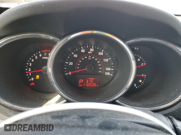 2011 Kia Sorento LX with VIN 5XYKTCA12BG128360, listed as a Copart auction lot 54134255 with 110,535 mi miles and Salvage Title. Bid and sale history available at DreamBid. Image 9.