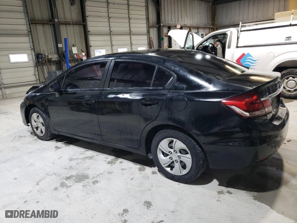 2013 Honda Civic Sdn LX with VIN 2HGFB2F53DH544367, listed as a Copart auction lot 44731225 with 163,271 mi miles and Salvage Title. Bid and sale history available at carsss.com. Image 2.
