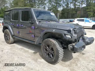 2021 Jeep Wrangler Unlimited Sport S with VIN 1C4HJXDN2MW550186, listed as a Copart auction lot 50870255 with 39,540 mi miles and Salvage Title. Bid and sale history available at carsss.com. Image 4.