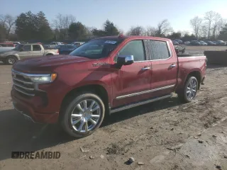 2024 Chevrolet Silverado 1500 High Country with VIN 1GCUDJEL1RZ179009, listed as a Copart auction lot 85072814 with 23,971 mi miles and Salvage Title. Bid and sale history available at DreamBid. Image 1.