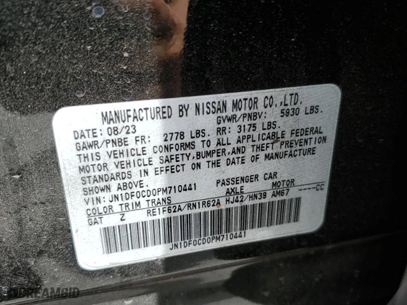 2023 Nissan ARIYA PLATINUM+ with VIN JN1DF0CD0PM710441, listed as a Copart auction lot 61703684 with 11,441 mi miles and Salvage Title. Bid and sale history available at carsss.com. Image 13.