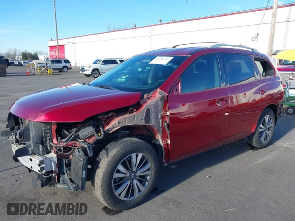 2018 Nissan Pathfinder SV with VIN 5N1DR2MN5JC626504, listed as a IAAI auction lot 41206405 with 128,863 mi miles. Bid and sale history available at carsss.com. Image 6.
