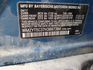 2017 MINI Countryman Cooper S with VIN WMZYT5C37H3B67384, listed as a Copart auction lot 66779114 with 0 mi miles and Salvage Title. Bid and sale history available at carsss.com. Image 12.
