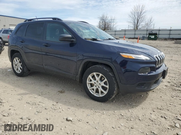 2016 Jeep Cherokee Sport with VIN 1C4PJMAB6GW265970, listed as a Copart auction lot 54427385 with 182,275 mi miles and Clean Title. Bid and sale history available at DreamBid. Image 4.