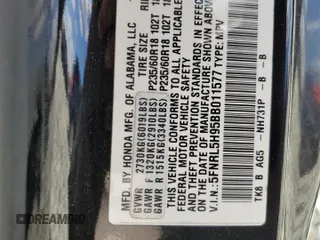 2011 Honda Odyssey Touring с VIN 5FNRL5H95BB011577, выставлен на аукционе Copart как лот 58445085 с пробегом 150 797 миль миль и Чистый • Clean title. История ставок и продаж доступна на DreamBid. Изображение 13.
