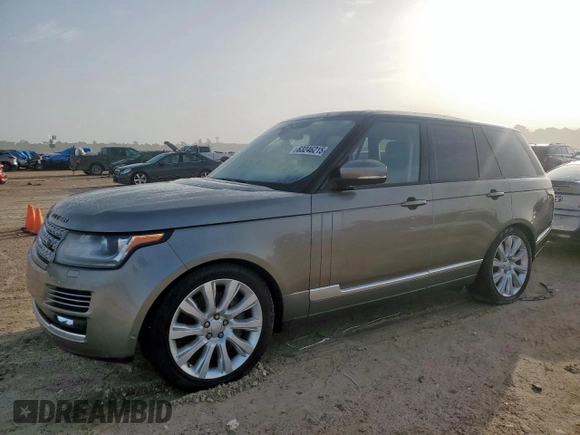 2017 Land Rover Range Rover HSE with VIN SALGS2FV5HA362590, listed as a Copart auction lot 63246215 with 63,235 mi miles and Salvage title. Bid and sale history available at DreamBid. Image 1.