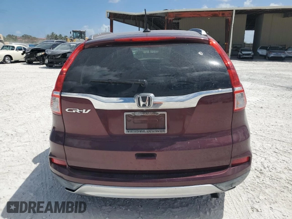 2015 Honda CR-V EX-L with VIN 2HKRM3H78FH546653, listed as a Copart auction lot 54391795 with 0 mi miles and Salvage Title. Bid and sale history available at carsss.com. Image 6.