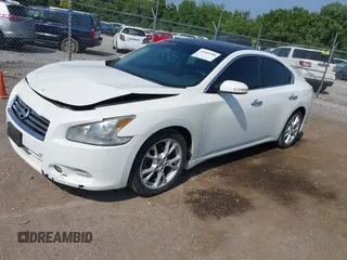 2012 Nissan Maxima SV with VIN 1N4AA5AP9CC805532, listed as a IAAI auction lot 42489288 with 198,553 mi miles and . Bid and sale history available at DreamBid. Image 2.