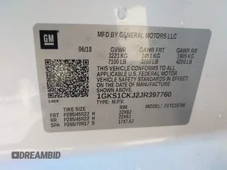 2018 GMC Yukon Denali with VIN 1GKS1CKJ2JR397760, listed as a IAAI auction lot 40653383 with 110,841 mi miles. Bid and sale history available at carsss.com. Image 9.