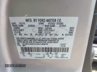 2010 Ford Escape Limited with VIN 1FMCU0EG1AKC49870, listed as a IAAI auction lot 42429997 with 177,349 mi miles and . Bid and sale history available at DreamBid. Image 9.