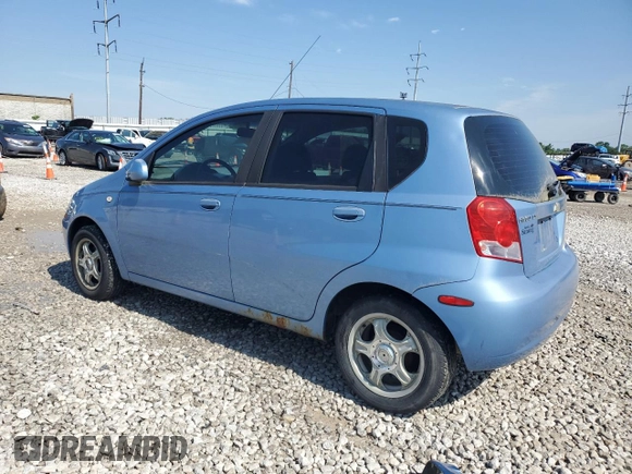 2005 Chevrolet Aveo LS with VIN KL1TD62675B296286, listed as a Copart auction lot 60978265 with 71,308 mi miles and Clean title. Bid and sale history available at DreamBid. Image 2.