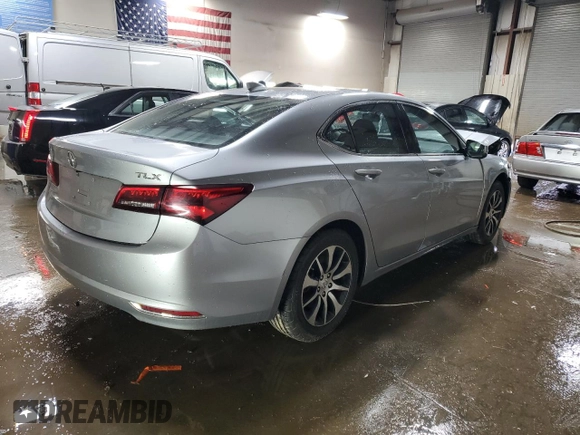 2017 Acura TLX with VIN 19UUB1F37HA009997, listed as a Copart auction lot 50193535 with 129,905 mi miles and Salvage Title. Bid and sale history available at carsss.com. Image 3.