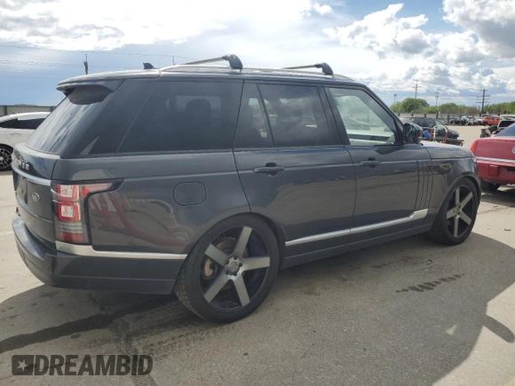 2016 Land Rover Range Rover HSE with VIN SALGS2KF8GA305278, listed as a Copart auction lot 56180355 with 128,205 mi miles and Clean title. Bid and sale history available at DreamBid. Image 3.