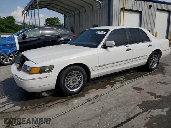 2000 Mercury Grand Marquis GS z VIN 2MEFM74WXYX699560, wystawiony jako Copart lot #57721925 z przebiegiem 246 297 mil mil oraz Szkoda całkowita • Salvage title. Historia ofert i sprzedaży dostępna na DreamBid. Obrazek 1.