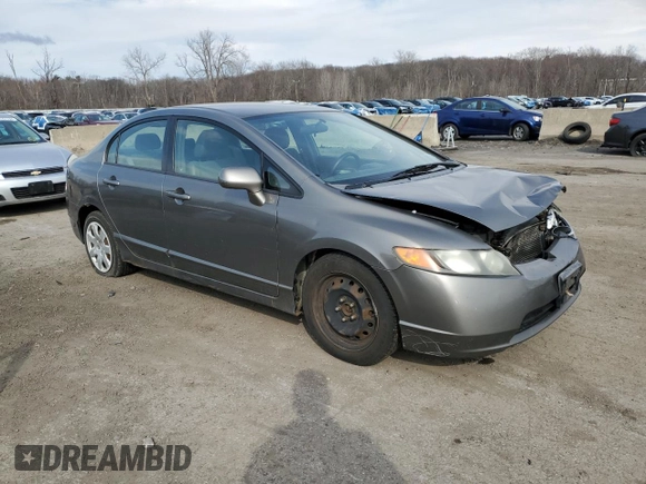 2008 Honda Civic LX with VIN 2HGFA16578H305987, listed as a Copart auction lot 49383425 with 302,179 mi miles and Clean Title. Bid and sale history available at DreamBid. Image 4.