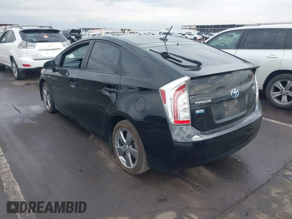 2013 Toyota Prius One with VIN JTDKN3DU4D5617063, listed as a IAAI auction lot 41461279 with 247,219 mi miles. Bid and sale history available at carsss.com. Image 3.