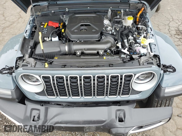 2025 Jeep Wrangler Sahara with VIN 1C4RJXP6XSW585466, listed as a Copart auction lot 62947775 with 1,538 mi miles and Clean title. Bid and sale history available at DreamBid. Image 12.