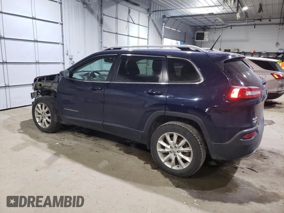 2015 Jeep Cherokee Limited with VIN 1C4PJMDB2FW655409, listed as a Copart auction lot 88255715 with 109,262 mi miles and Salvage Title. Bid and sale history available at carsss.com. Image 2.