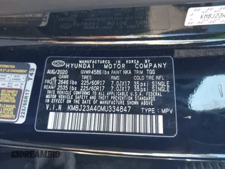 2021 Hyundai Tucson SE with VIN KM8J23A40MU334847, listed as a IAAI auction lot 41817556 with 63,000 mi miles and . Bid and sale history available at DreamBid. Image 9.