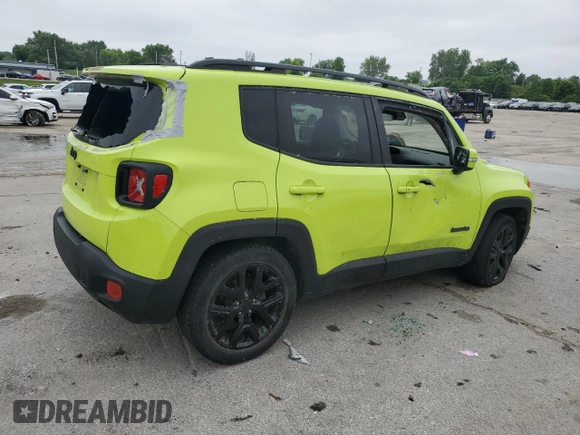 2017 Jeep Renegade Altitude z VIN ZACCJABB9HPF62841, wystawiony jako Copart lot #59734635 z przebiegiem 41 334 mil mil oraz Szkoda całkowita • Salvage title. Historia ofert i sprzedaży dostępna na DreamBid. Obrazek 3.