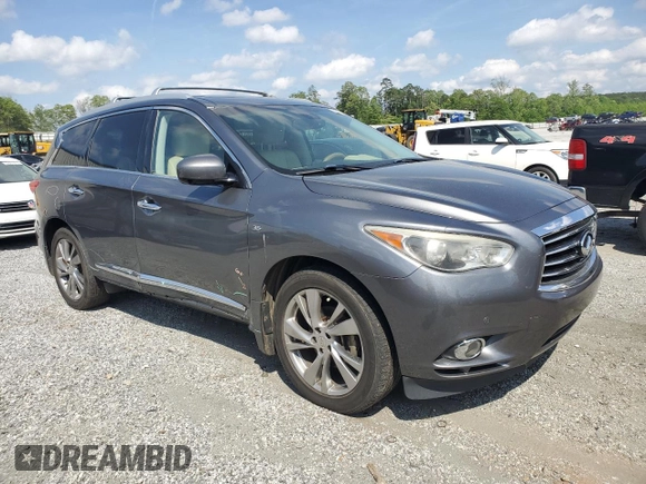 2015 Infiniti QX60 with VIN 5N1AL0MM5FC511649, listed as a Copart auction lot 54878025 with 158,232 mi miles and Salvage title. Bid and sale history available at DreamBid. Image 4.