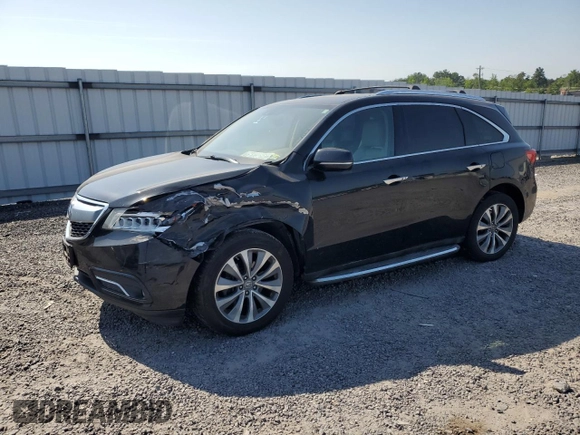 2014 Acura MDX Technology with VIN 5FRYD4H42EB031859, listed as a Copart auction lot 62198125 with 154,400 mi miles and Salvage title. Bid and sale history available at DreamBid. Image 1.