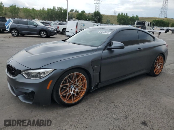 2016 BMW M4 with VIN WBS4S9C56GK578862, listed as a Copart auction lot 64843405 with 2,588 mi miles and Clean title. Bid and sale history available at DreamBid. Image 1.