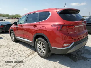 2019 Hyundai Santa Fe SE with VIN 5NMS23AD9KH017324, listed as a Copart auction lot 53665165 with 120,032 mi miles and Salvage title. Bid and sale history available at DreamBid. Image 2.
