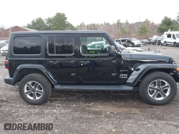 2022 Jeep Wrangler Unlimited Sahara with VIN 1C4HJXEG4NW186063, listed as a IAAI auction lot 40927600 with 22,430 mi miles and . Bid and sale history available at DreamBid. Image 13.