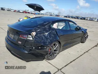 2023 Tesla Model S Plaid with VIN 5YJSA1E6XPF529847, listed as a Copart auction lot 48903675 with Not provided miles and Salvage title. Bid and sale history available at DreamBid. Image 3.