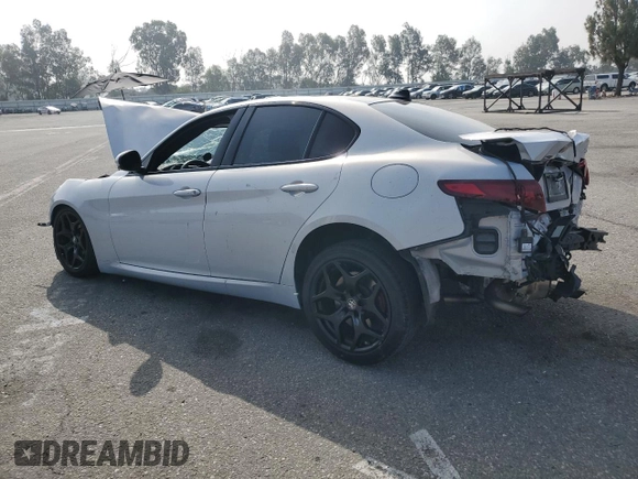 2022 Alfa Romeo Giulia Ti with VIN ZARFAMBNXN7665449, listed as a Copart auction lot 60749345 with Not provided miles and Salvage title. Bid and sale history available at DreamBid. Image 2.