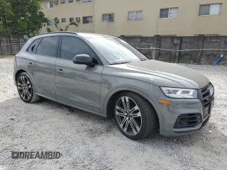 2019 Audi SQ5 Prestige with VIN WA1C4AFY8K2059500, listed as a Copart auction lot 81307114 with 53,753 mi miles and Salvage Title. Bid and sale history available at DreamBid. Image 4.